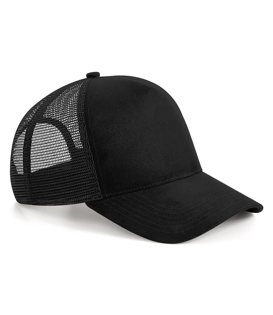 Suede Snapback Trucker Cap