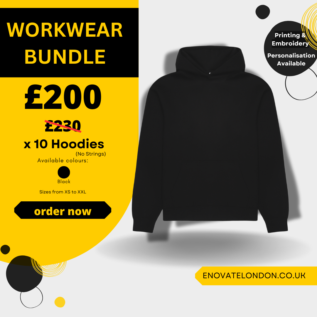 Winter Workwear Hoodie Without Strings Bundle - 10 Pack