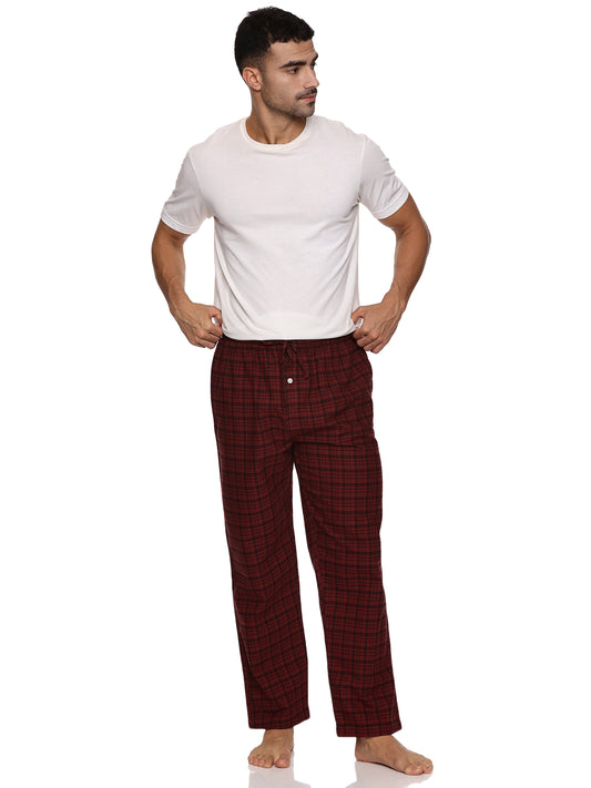 ENOVATE LONDON Men's Lounge Wear Checked Trousers Relaxed Fit