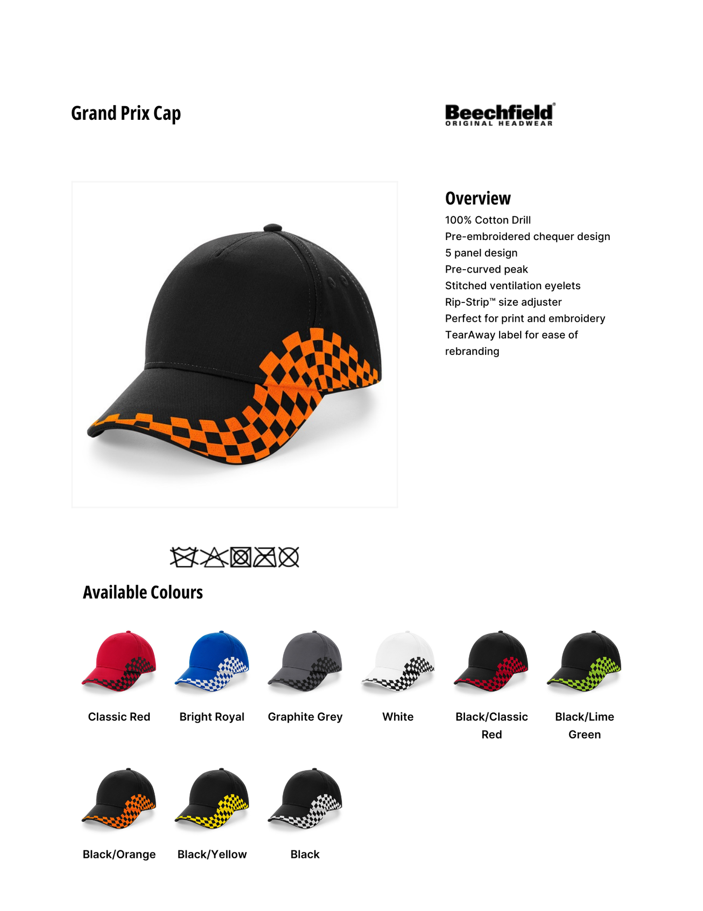 Grand Prix Cap - Beechfield