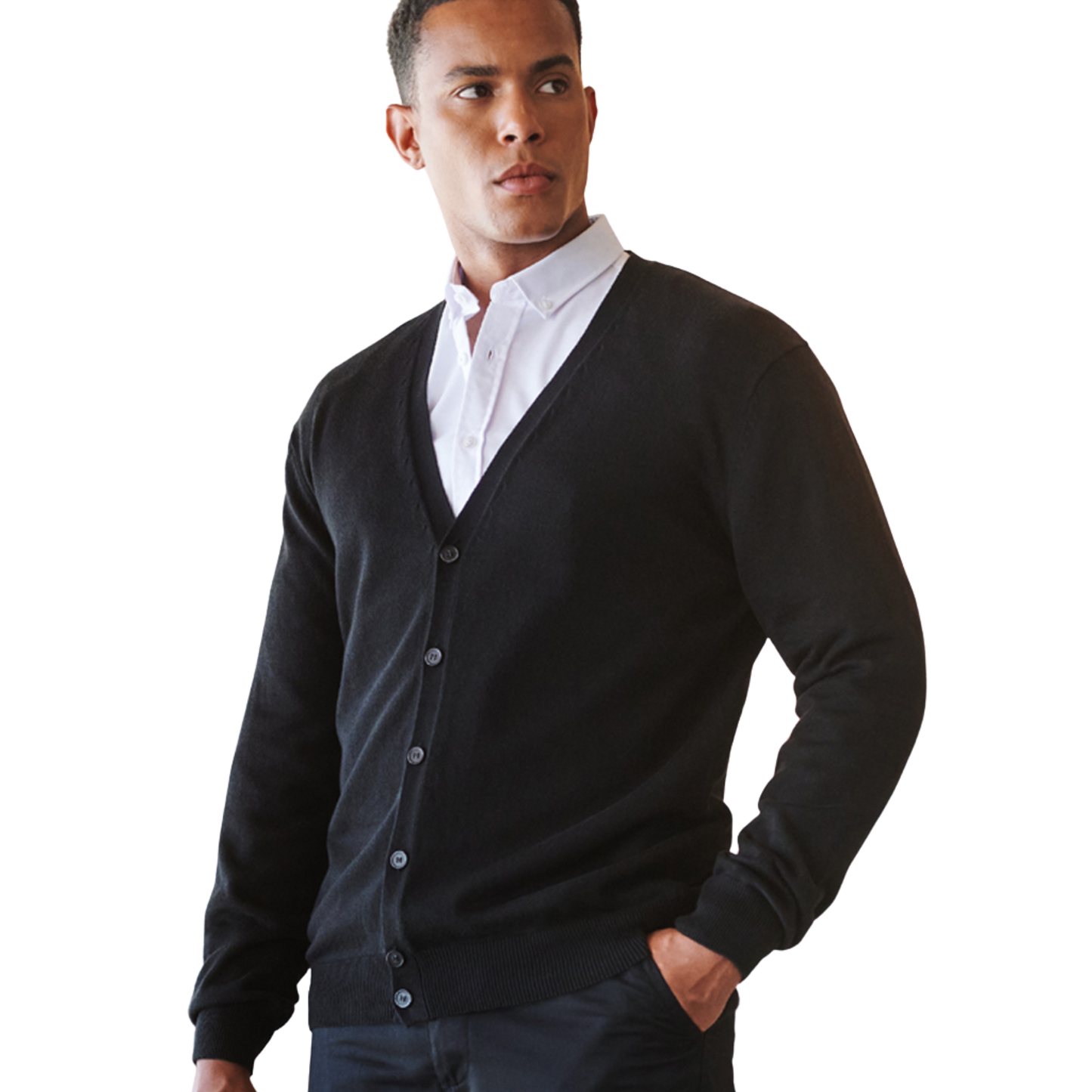 Lightweight Cotton Acrylic V Neck Cardigan